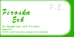 piroska erb business card